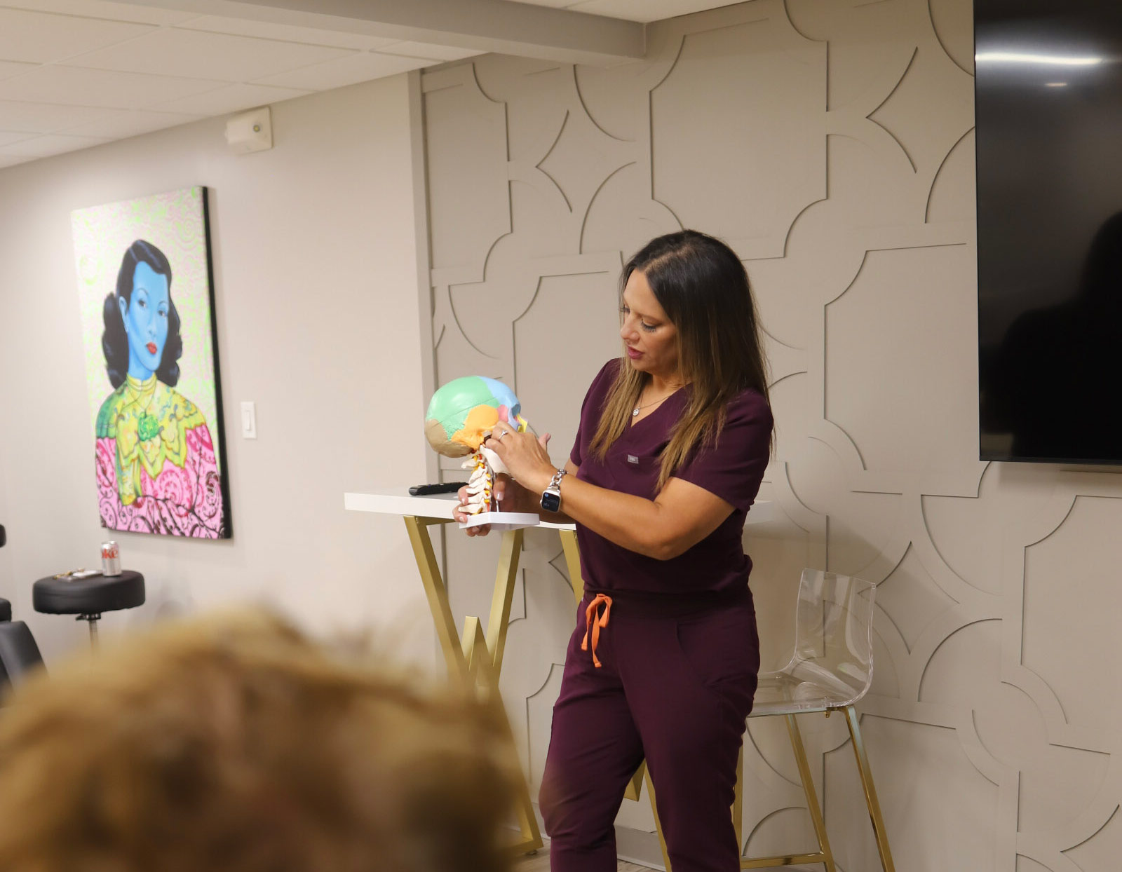Stef Gatica teaching a class